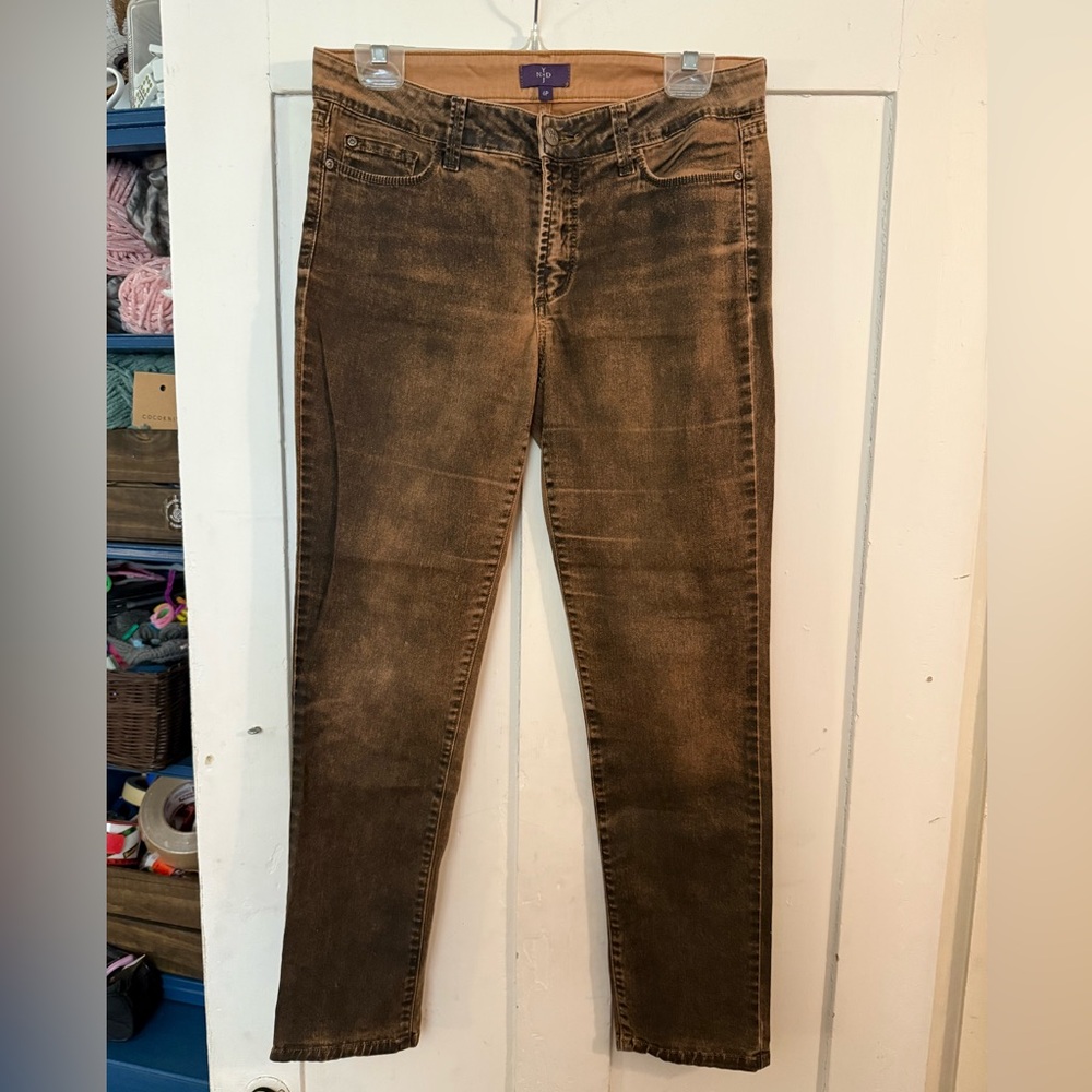 NYDJ Brown Distressed Jeans